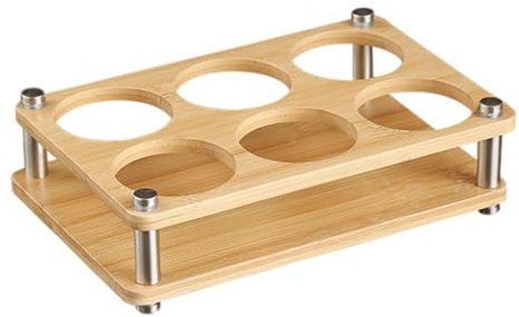Shot Glass Holder - Shot Glass Tray, Wood Shot Glass Holder | Serving Tray for Drinks, Heavy Base Shelf for Whiskey and Tequila Display, Flat