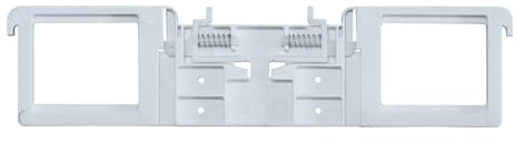 Bisagra para asiento de inodoro kit de accesorios con tornillos de anclaje y pernos plásticos para tapa wc cierre suave amortiguador repuesto bisagras plastico herrajes (tablero 206mm)