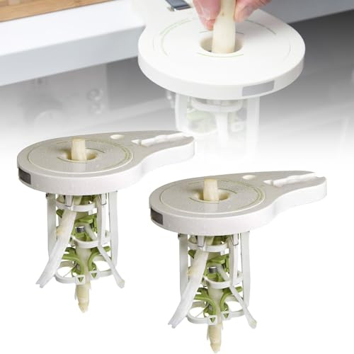 Stonivislyt Effizienter Spargelschäler – 2pcs manueller Schäler mit Klemme und Stößel, ohne Strom, perfekt für Haushalt und Gastronomie