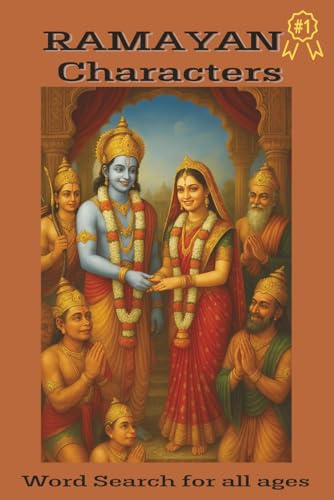 Ramayan Characters Word Search Puzzle Book: : Word searches with Easy to Read Print to Explore the Legends of Ram, Sita, Hanuman & More | 6X9 Inches, ... | Gift for education and fun | All ages