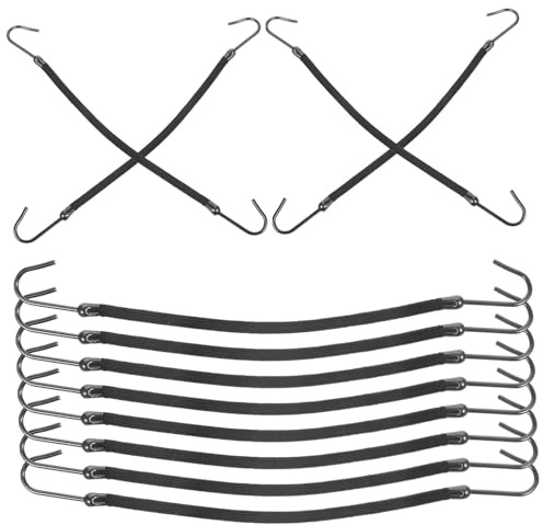 Gatuida Ganchos Elásticos para Cabello 12 Unidades Tamaño Mediano Color Negro Resistentes para Mujeres Peinados Trenzas Uso Diario Accesorios Cabello
