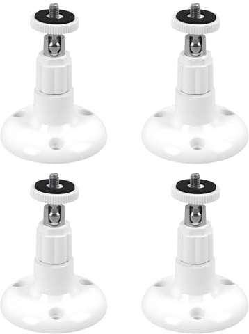 4 Unidades Soporte De Pared Ajustable Para Cámara De Vigilancia, Con Rosca 1/4, Rotación 360° E Inclinación 90°, Compatible Con La Mayoría De Cámaras De Seguridad