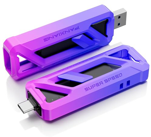 fanxiang FF958 1TB SSD Esterno, 2-in-1 Doppia Interfaccia | 2050 MB/s Type-C 3.2 Gen2×2 + 1050 MB/s USB-A，SSD Portatile Compatibile con iPhone, Smartphone Android, Mac, PC e Tablet