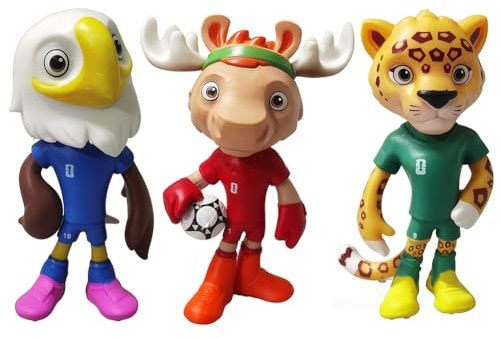 EduPlayte Fußball Spielzeug – 10cm – Fußballweltmeisterschaft 2026 Maskottchen, Tortendeko Fußball, Modisch Tortendeko Geburtstag Kinder, Geeignet Für Jungen Geburtstagsparty Kuchen