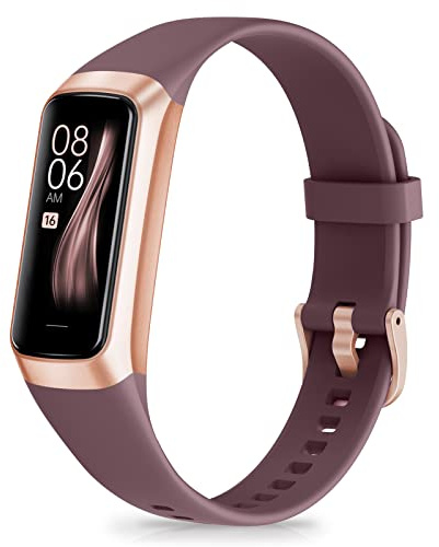 Fitness Tracker with Step Counter/Calories/Stopwatch, Activity Tracker, Health Tracker with Heart Rate Monitor, Sleep Tracker,1.10''AMOLED Touch Color Screen, Pedometer Watch for Women Men
