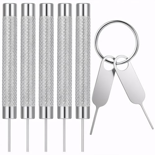 Apojgitn 7Pack Universal Sim Card Tray Removal Tool with A Keyring