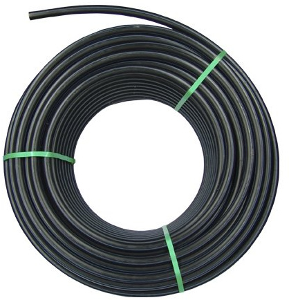 Rc Junter PE R324 - Tubería de Polietileno agrícola, 32 mm, 4 Bar, Bobina de 100 Metros, Color Negro