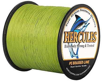 HERCULES Super Cast 100-2000m 109-2187 Yards 6-100lbs Test Ligne de pêche tressée pour Eau salée PE Tresse Lignes de Poisson Superline 4 brins