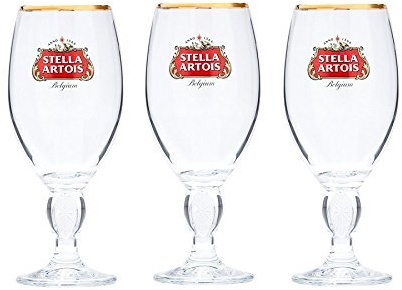Simply Hone USA Stella Artois Beer Glass Challice 33cl (Pack of 3)