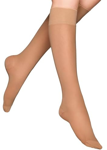 Vogue Support Knee 40 Denier Medium Support Kniestrümpfe Damen, 1 Paar