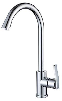YAWEDA Küchenarmatur Zink-Kupfer Wrapped Schalenbecken Zink-Legierung Griff Edelstahlrohre Tap Dish Drahtzug-Hahn-Küche-Wannen-Hahn Kaltwasser-Hahn