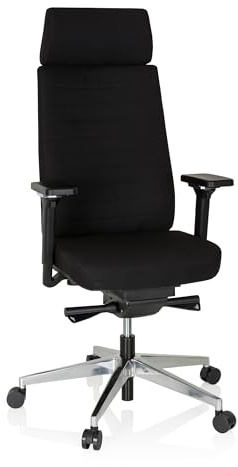 hjh OFFICE 608903 Profi Bürostuhl Move-TEC PRO 3D Stoff Schwarz Drehstuhl für dynamisches & gesundes Sitzen