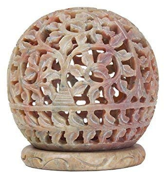 Ajuny Tealight Vovita Portacandele fatto a mano in pietra ollare supporto per anniversario, festa di nozze, vacanze, cene, unico tavolo per casa e ufficio, decorativo, migliore idea regalo realizzata