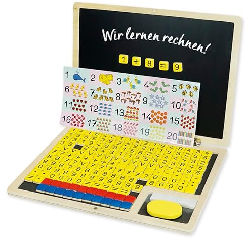TimeTEX - Rechen-Klapp-Computer, 189-teilig, Holz, magnetisch - zum Lernen der Zahlen und Rechenoperationen, sowie Förderung der Rechen-Kompetenz - 92261