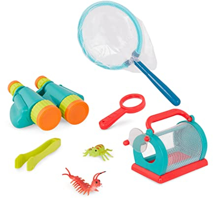 B. toys - Kleine Entdecker - Entdecker-Kit für Kinder - Outdoor-Spielzeug - Insektennetz, Fernglas, Lupe - Insektenfänger - 4 Jahre +