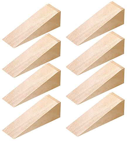 8 Pezzi Legno Fermaporta Cuneo Antiscivolo A Tenere Aperto Prevenire Il Rumore di Oscillazione Riparazione Sedia Fondo Diviso Spessori Cerniera Sicurezza Mobile casa Ufficio