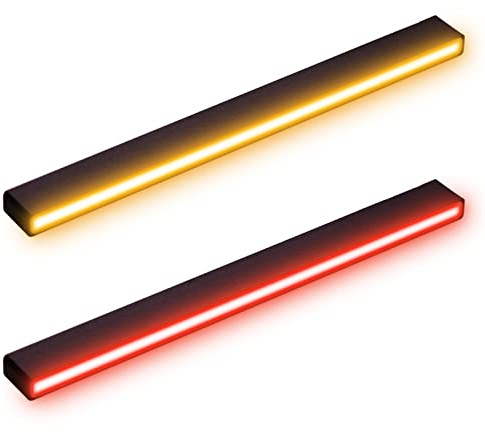 Kinstecks 2pcs Luz trasera de camión Luz de señal de dirección 29leds Flowing Lights Lights Luces de freno Luces de conducción para camión de remolque-RoD y amarillo