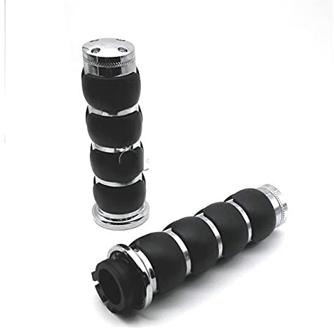 BISKUT Accelerator Handgriff Chrom, 7/8 für Honda Für Gold Für Flügel GL 1100/1200/1500/1800 / Für Yamaha Für Virago XV 250/500/535/700/750/920/1100 Griffe
