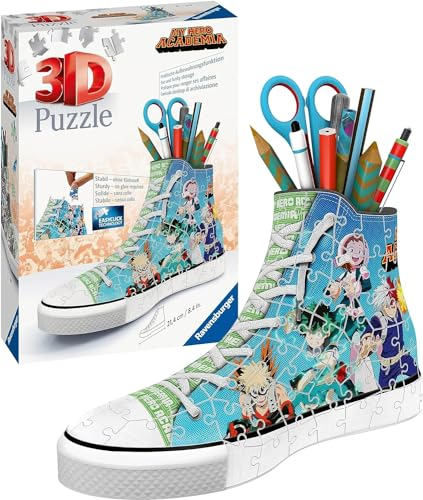 Ravensburger 3D Puzzle 11567 - Sneaker My Hero Academia - Praktischer Stiftehalter - Schreibtisch-Organizer für große und kleine Fans von Kōhei Horikoshis Manga Serie ab 8 Jahren