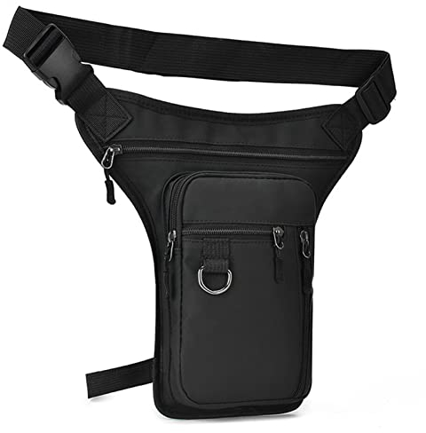 Beintasche mit Mehreren Taschen, multifunktionale Oberschenkel-Taillen-Wandertasche mit abnehmbarem Beingurt, Motorrad, Fahrrad, Hüftgurt, Bauchtasche für Herren, Motorrad, Radfahren, Reiten im