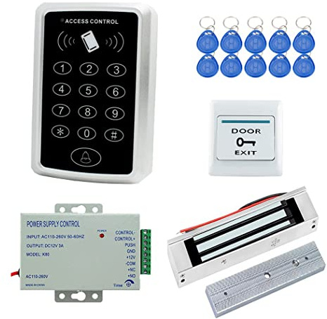 YAVIS RFID Nahbereichs-Eingangskontrolltastatur 125KHz RFID-Touchscreen-ID-Kartenleser-Tastatur für Home Office Eingangssicherheitssystem
