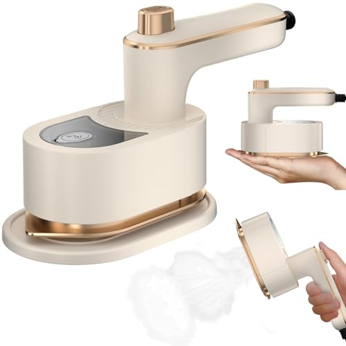 Travel Iron Steam Mini, 30s Fast Heat Up Portable Handheld Steamer for Clothes, 180° Rotatable Support Dry and Wet Ironing, Garment Steamer for Home and Travel