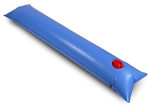 Wassersack gerade 6er Set (2,28 m) zur Beschwerung von Pool Winterabdeckungen - Befestigungsschlauch mit Einfüllstutzen für versenkten Pool - PVC Randsack in blau