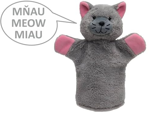Munabo Handpuppe Katze mit Sound, 25cm