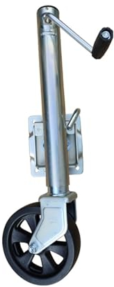 QICBYING Teleskop Stützrad - Anhänger Stütze - Schwenkbarer Anhänger Stützrad, Schwerlast-Schwenkhalterung, 20cm Schweres Anhänger Rad, 680kg Stützlast, Für Boot, Wohnwagen, Auto, Wohnmobil