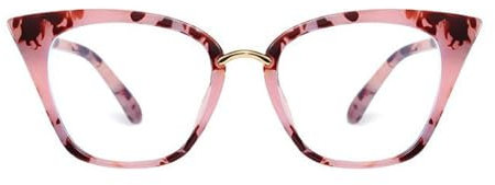 AOOLIA Lunettes de Lecture Yeux De Chat Femme, Mode Leger Comfort Montures de Lunettes, Anti-Lumière Bleue de l'Ordinateur Vision Nette (Rose, 1.0, x)