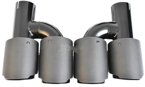 Auto End Endschalldämpfer Für Benz Für Golf Universal OD 89mm 2 Stück H Links Rechts Dual Carbon Faser Schwarz Schalldämpfer Rohr Auto Auspuff Spitze Auto Auspuffrohr(5-60-89mm)