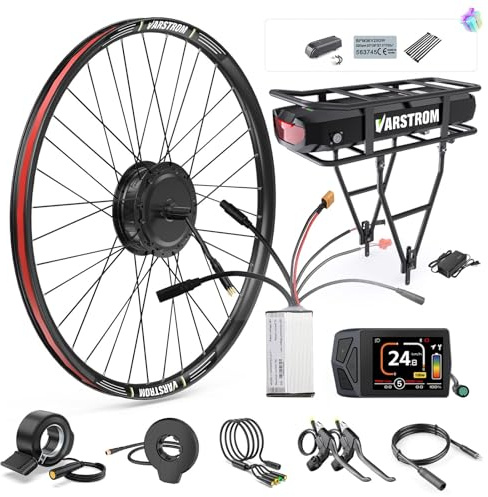 BAFANG Kit Conversion a Bicicleta Electrica G020 48V Motor Rueda Delantera con Batería Opcional y LCD Pantalla - Freno de Disco Versión para 20 26 29 700C Bici de Montaña Carretera Cercanías