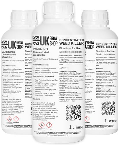 Glyphosate Concentrated Extra Strong Weed Killer 360gL Fast-Acting, Kills Weeds to the Root, Covers Large Areas, Long Lasting Protection for Driveways, Patios, and Gardens (1 Litre)