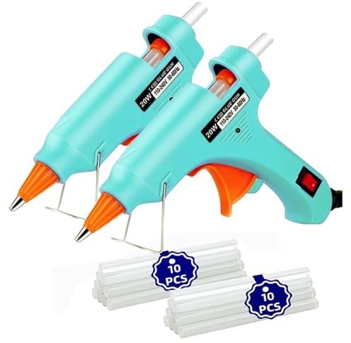 Mini Hot Glue Gun Kit - Mini Hot Glue Guns with 20 Sticks, Melt Glue Gun, Crafts for Kids, School, Crafts, Home, Repairs
