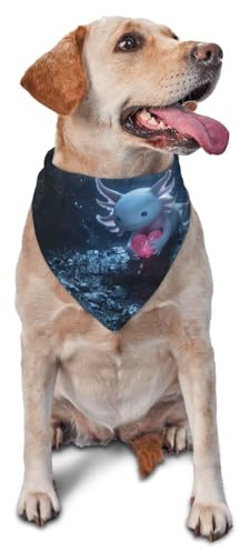 Hundhalsduk, Axolotl, triangelhaklapp, hundnäsduk, söta hundtillbehör, hundhalsdukar