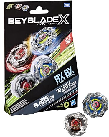 Beyblade X Tackle Goat 2-70N & Sword Dran 3-60F Dual Pack Set