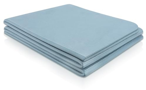 Reise-Yogamatte, tragbare Gymnastikmatte, Trainingsmatte, faltbar, rutschfest, TPE, Trainingsmatte, Pilates-Trainingsmatte, reißfest, 5 mm dick (blau)