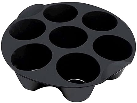 Moule De Muffins Aux Frites À Air - 7 Tasse De Plateau En Silicone, Mini Moule À Gâteau | Utilisez Largement Un Moule À Cupcakes Sans BPA Pour Un Panier De Friteuse De 3,5 L À 5,8 L, Un Accessoire De
