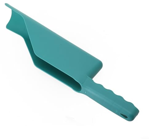 Paletta per la pulizia delle grondaie, design ergonomico con linguetta estesa da 45,7 cm, struttura in plastica flessibile adatta a tutte le grondaie, marcature di misurazione, strumento verde a prova