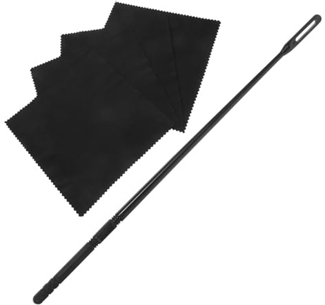 NOLITOY Flöten reinigungsset mit Reinigungsstab und Mikrofasertüchern Effektives Pflegeset für Querflöte Leichtes Instrumentenpflege Reinigung und Klangpflege