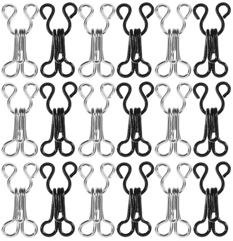 Healeved 400 Agrafes de Couture pour Vêtements Crochets Métalliques 125 MM Lot 400 Pièces Fermetures pour Robes Pantalons et Soutiens-Gorge Accessoires Couture DIY Polyvalents