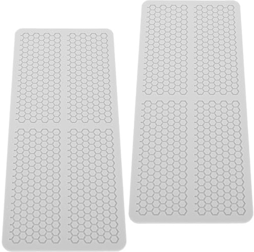 Veemoon Lot de 2 Moules en Silicone Nid D’Abeille 3D Moules Alimentaires Flexibles pour Fondant et Chocolat Compatibles Four Micro-Ondes Congélateur Décoration Gâteaux et Pâtisserie