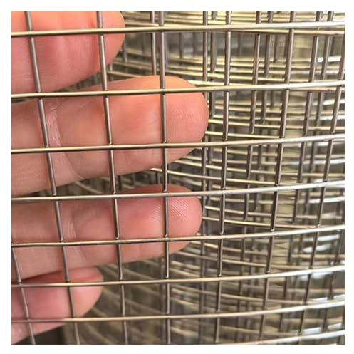 Recinzione in rete metallica per protezione delle piante, griglia rigida da 10 mm/0,6 mm, 0,5 x 21 m, rete anti-uccelli per scale e gabbie per pollame, barriera di sicurezza da giardino durevole