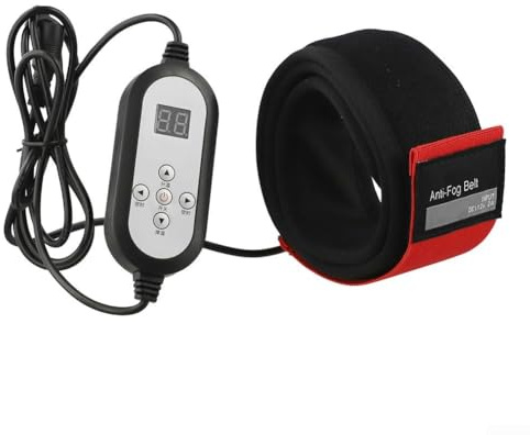 Teleskop daggvärmare, anti-kondensrem aktiv värmare för astronomiskt teleskop kameralins med temperaturvisning (330 x 50 mm)