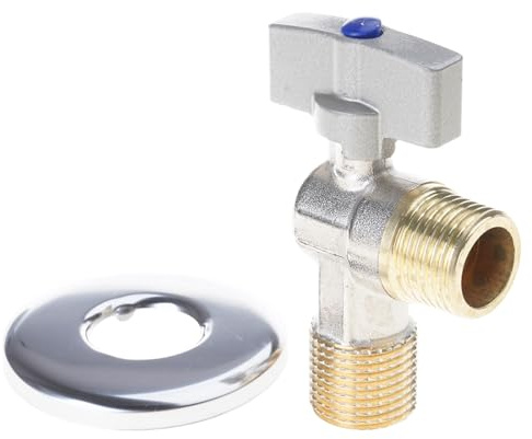 Valvole di arresto angolari in ottone da 1/2 con quarto di giro per cucina, bagno, idraulica, per applicazioni miste di acqua, valvole di intercettazione a quarto di giro