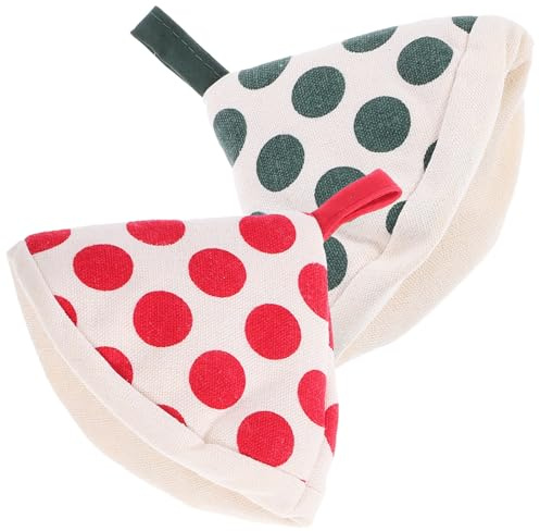 CANIGHT 2pcs Cotton Pot Lid Knob Cover Heat-resistant Triangle Handle Caps for Pot Lid and Handle Anti-scald Kitchen Gadget for Home Use