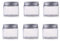 Confezione da 6 contenitori di plastica (PET) vuoti, da 50 g/100g/150g, con tappi di alluminio color argento, per cosmetici, creme, lozioni, pomate, trucco