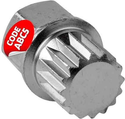 SW-Stahl 02382L-18 Felgenschloss Adapter ABC5 für VW - Felgensicherung | Ersatzschlüssel zum Lösen der Radsicherung - Robuster Chrom-Vanadium-Stahl - Radschraubenschlüssel mit Sechskant Profil