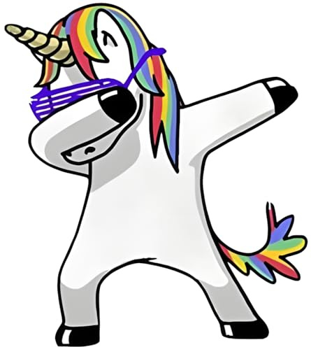 greestick Aufkleber Einhorn Unicorn 13x11cm by Sticker Bomb farbig für Auto Skateboard Helm Longboard Laptop Snowboard Koffer Gepäck