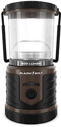 Blazin Linterna LED recargable, 500 horas de tiempo de ejecución, banco de energía, luz de tormenta (600 lúmenes, color pardo)